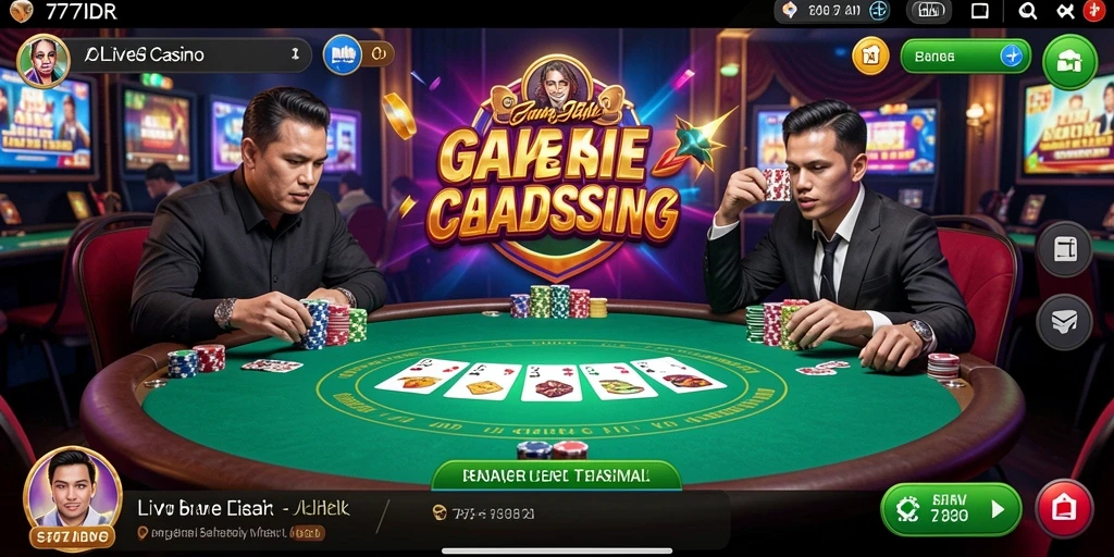 Tampilan gameplay Live Casino yang mendebarkan di 777IDR.
