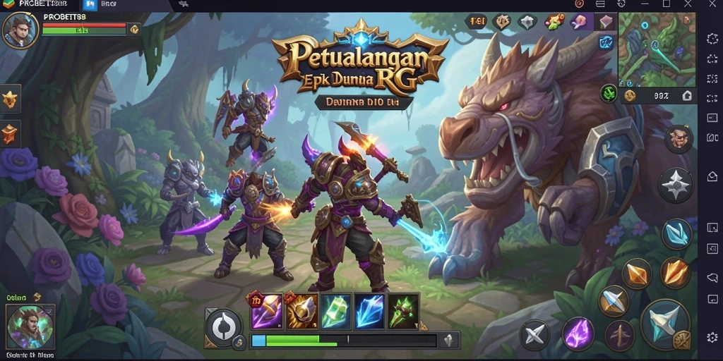Tampilan seru dari gameplay RPG PROBET88 dengan grafis mengagumkan.