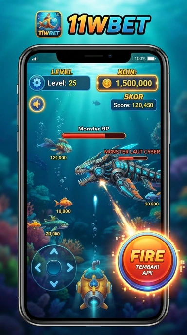 Tampilan utama aplikasi 11wbet yang menarik dan mudah digunakan.